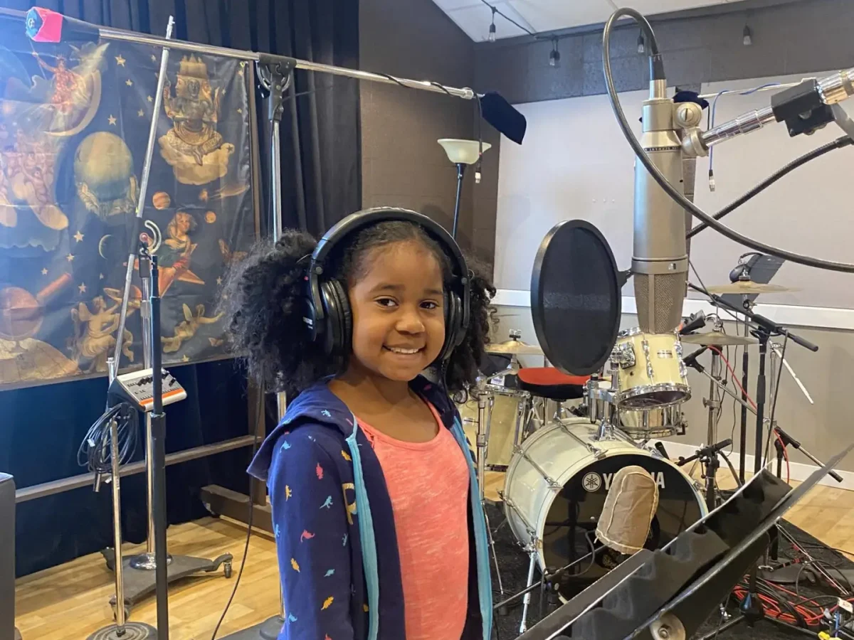 Nia in the studio